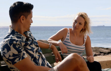 Jay Hernandez and Perdita Weeks in 'Magnum P.I.'