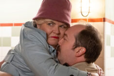 Paula Pell and John Lutz in 'Mapleworth Murders'