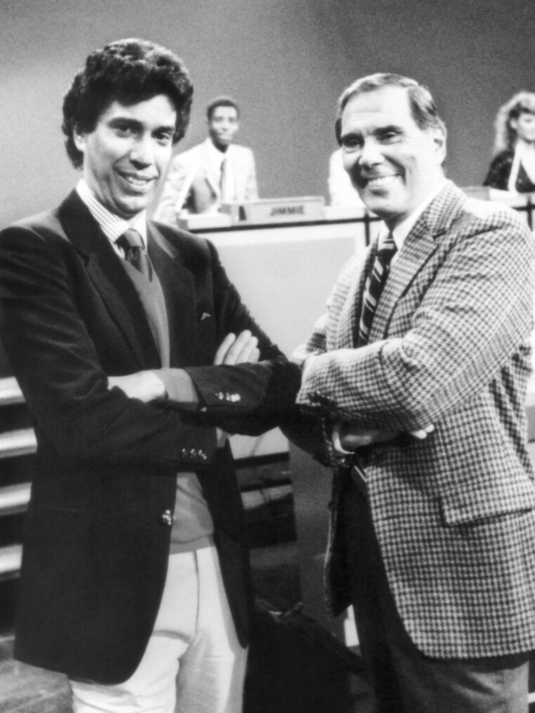 Jon 'Bowser' Bauman and Gene Rayburn on 'Match Game-Hollywood Squares Hour'