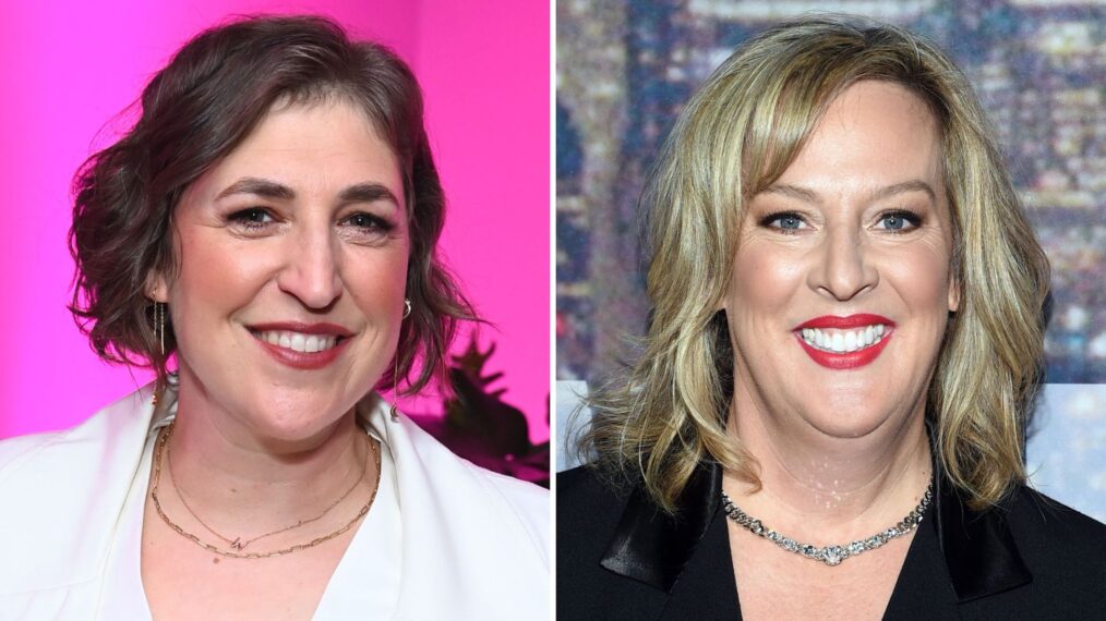 Mayim Bialik (L); Melanie Hutsell (R)