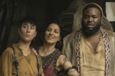 Vico Ortiz, Madeleine Sami, and Samson Kayo in 'Our Flag Means Death' Season 2