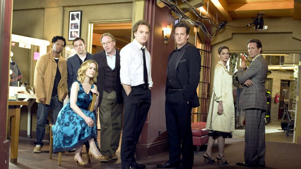 D.L. Hughley, Nate Corddry, Sarah Paulson, Timothy Busfield, Bradley Whitford, Matthew Perry, Amanda Peet, and Steven Weber — 'Studio 60 on the Sunset Strip'