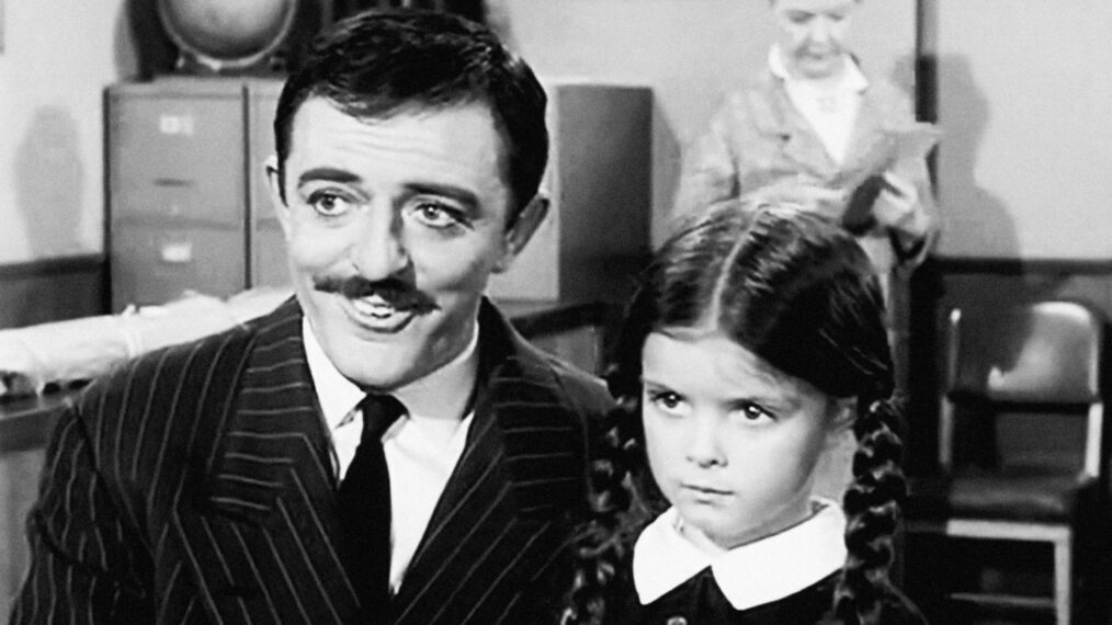 John Astin and Lisa Loring in 'The Addams Family'