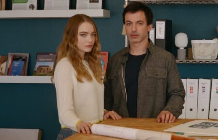 Emma Stone and Nathan Fielder in 'The Curse' Season 1