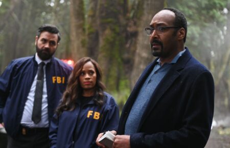 Brian King, Maahra Hill, and Jesse L. Martin in 'The Irrational'