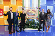 James O'Halloran, George Gray, 'Survivor' host Jeff Probst, Drew Carey and Alexis Gaube on 'The Price Is Right at Night' - Season 5, Episode 1