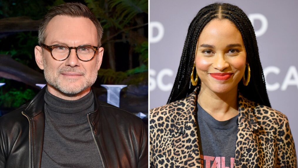 Christian Slater and Joy Bryant