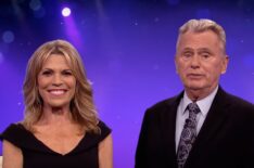 Vanna White and Pat Sajak on Wheel of Fortune