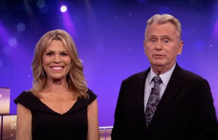 Vanna White and Pat Sajak on Wheel of Fortune