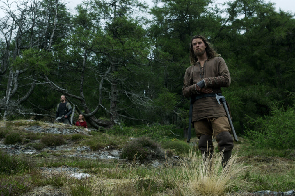 Leo Suter, Frida Gustavsson, and Sam Corlett in 'Vikings Valhalla' Season 3 Episode 8