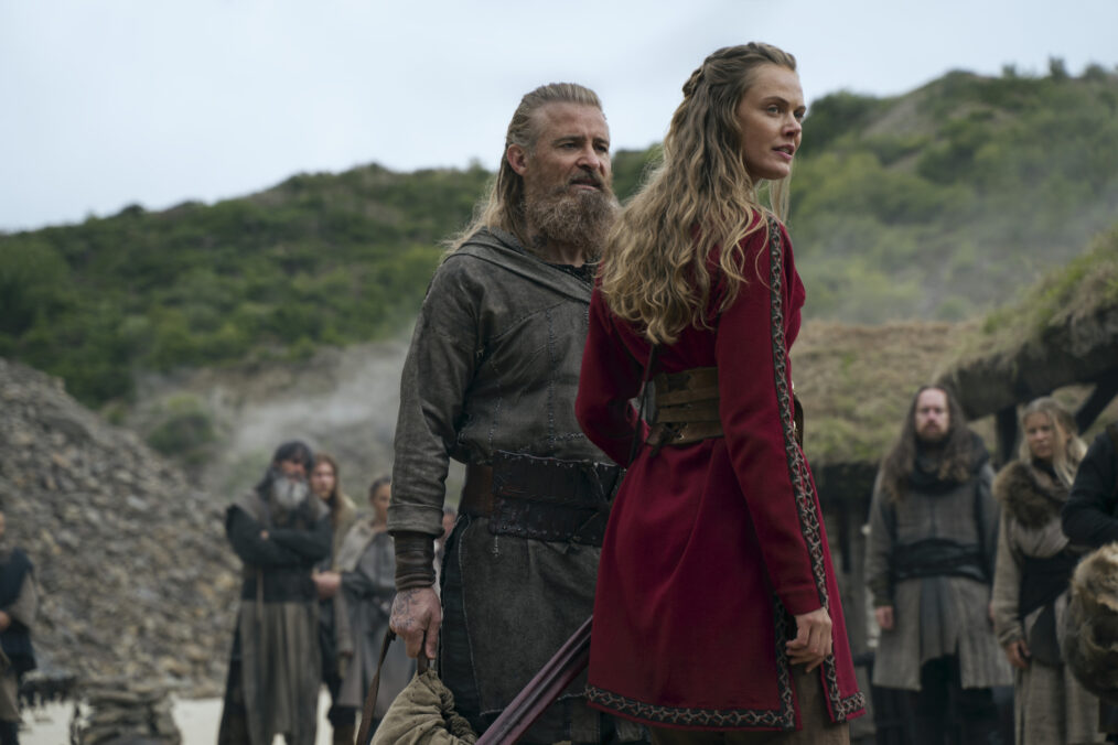 Goran Visnjic and Frida Gustavsson in 'Vikings Valhalla' - Season 3, Episode 7