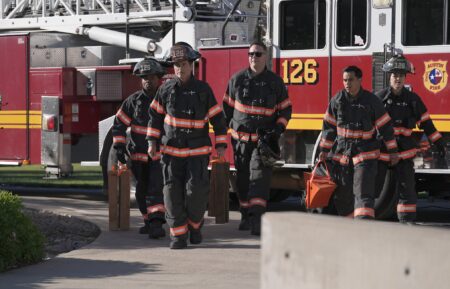 Brian Michael Smith, Rob Lowe, Jim Parrack, Julian Works and Natacha Karam — '9-1-1: Lone Star'