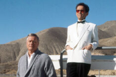 Larry Hagman and Joel Grey in 'Dallas'