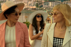 Anna (Lauren Patten), Leila (Pardis Saremi), and Imogene Scott (Violett Beane) in Hulu's 'Death and Other Details'