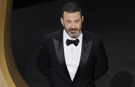 Host Jimmy Kimmel speaks onstage during the 95th Annual Academy Awards at Dolby Theatre on March 12, 2023 in Hollywood