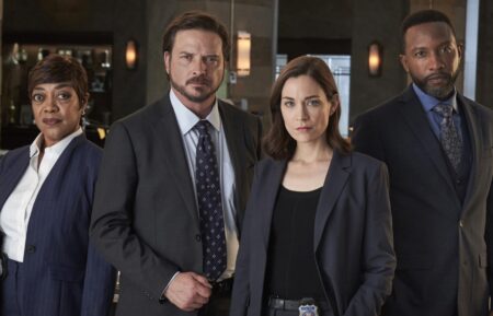 Insp. Vivienne Holness (Karen Robinson ), Det Sgt. Henry Graff (Aden Young), Det Sgt. Frankie Bateman (Kathleen Munroe), and Crown Attorney Theo Forrester (K.C. Collins)