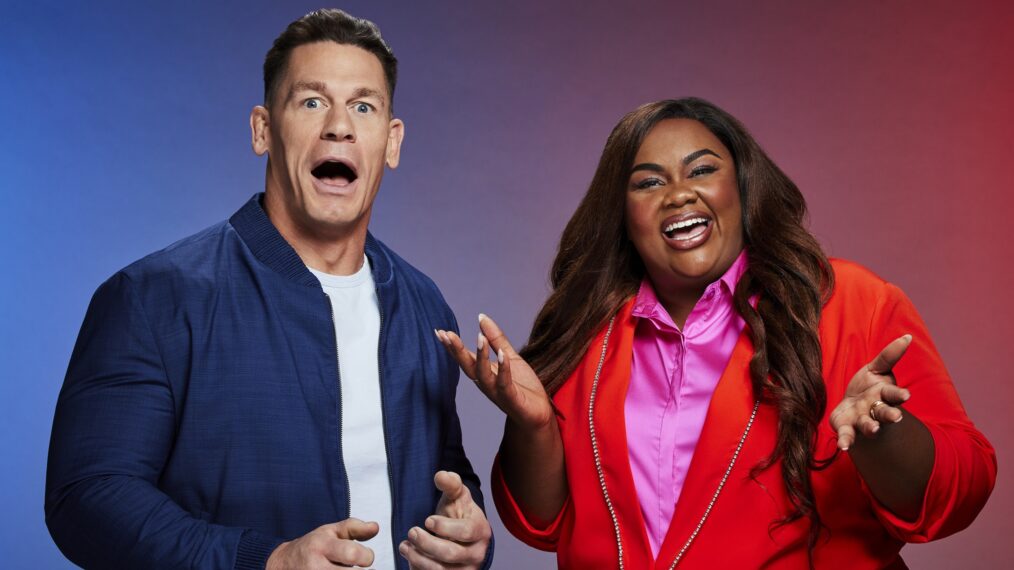 John Cena y Nicole Byer de Wipeout