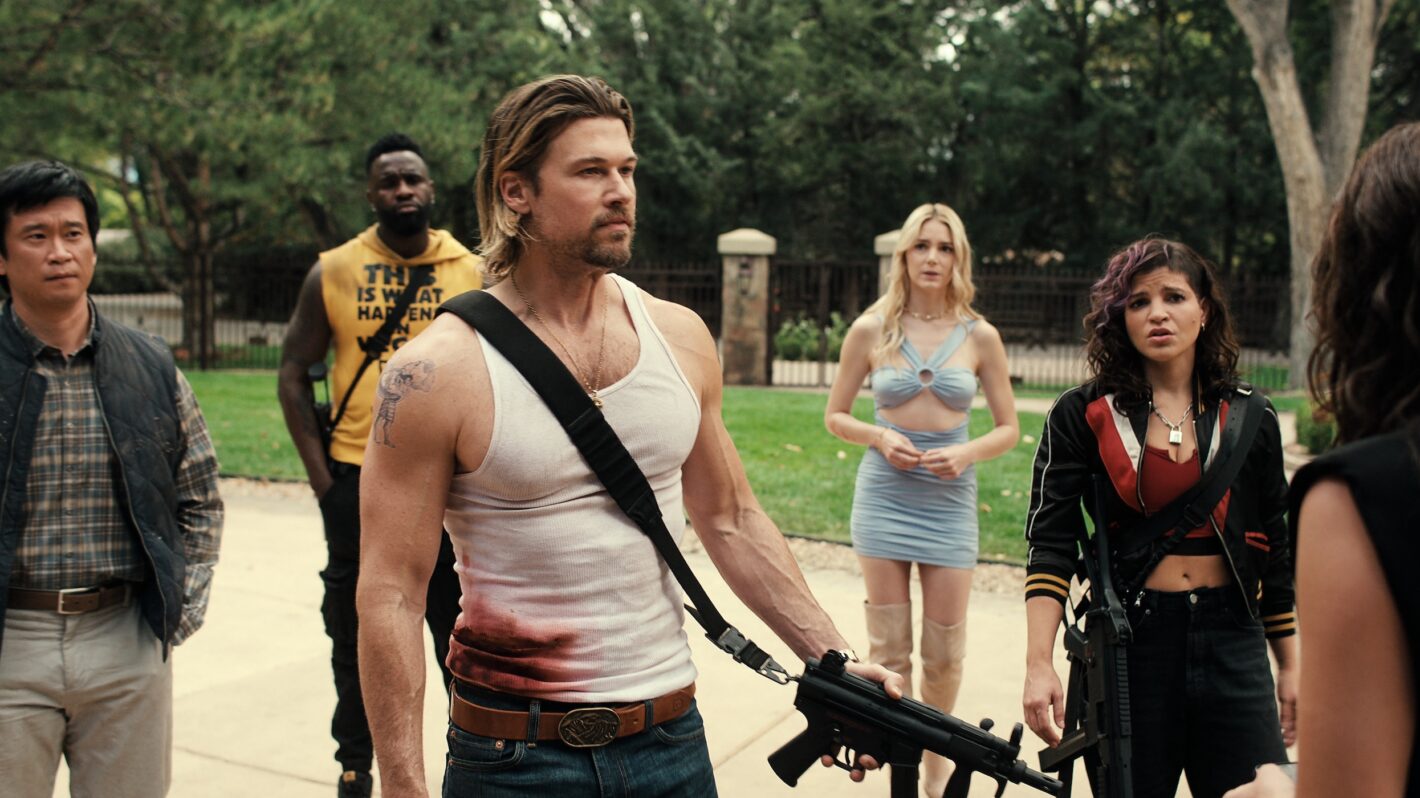 Eugene Kim as Paul Yung, Terrence Terrell as Trunk, Nick Zano as Chad McKnight, Alyson Gorske as Lana, Paola Lázaro as Angela Gomez in episode 106 of Obliterated