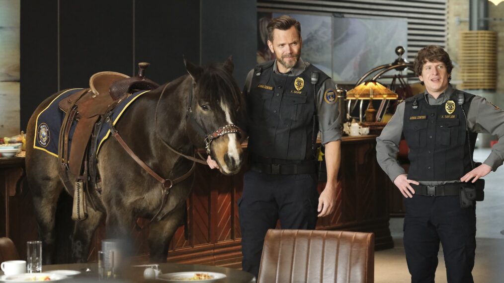 Joel McHale and Michael Rowland in 'Animal Control' - 'Unicorns and Mountain Lions'