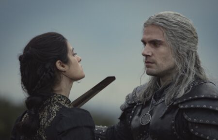 Anya Chalotra and Henry Cavill in The Witcher