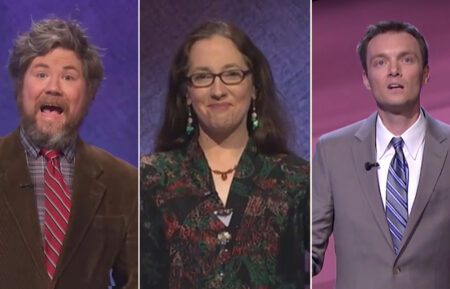 Austin Rogers, Jennifer Quail and Russ Schumacher on Jeopardy!