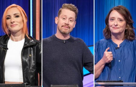 Becky Lynch, Macaulay Culkin, and Rachel Dratch for 'Celebrity Jeopardy'