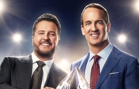 Luke Bryan and Peyton Manning for the 2023 CMA Awards on ABC