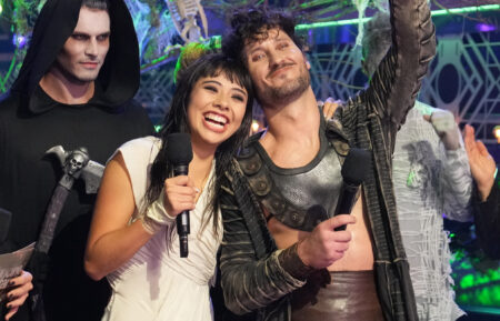 Xóchitl Gómez and Val Chmerkovskiy in 'Monster Night' on 'Dancing with the Stars' Season 32