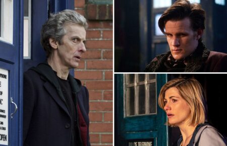 Peter Capaldi, Matt Smith, and Jodie Whittaker in 'Doctor Who'