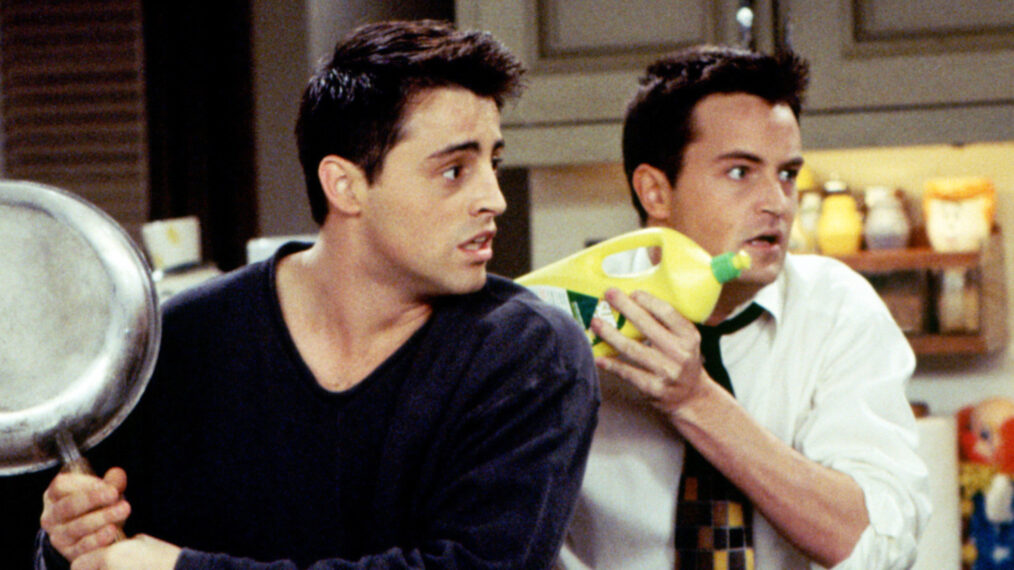 Matt LeBlanc and Matthew Perry as Joey and Chandler in 'Friends' Season 2