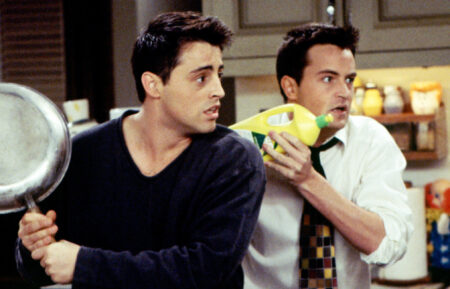 Matt LeBlanc and Matthew Perry as Joey and Chandler in 'Friends' Season 2