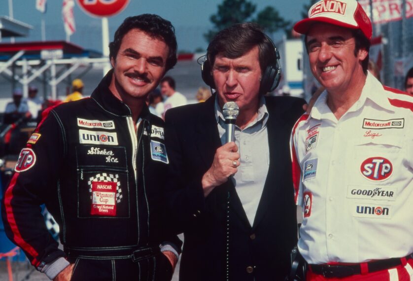 Burt Reynolds, Ken Squier, and Jim Nabors in 'Stroker Ace'