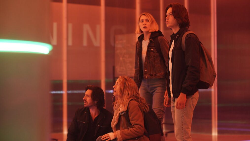 Eoin Macken, Natalie Zea, Zyra Gorecki, and Josh Martin in 'La Brea' - Season 2