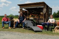 Jared Keeso, K. Trevor Wilson, and Nathan Dales in Letterkenny - Dyck Meat - Season 10, Episode 3