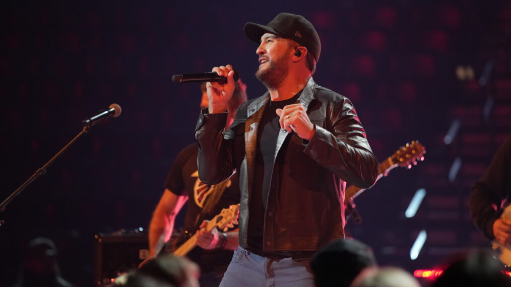 Luke Bryan performs during rehearsals for 'The 57th Annual CMA Awards,' live from Bridgestone Arena Wednesday, November 8, 2023 on ABC.
