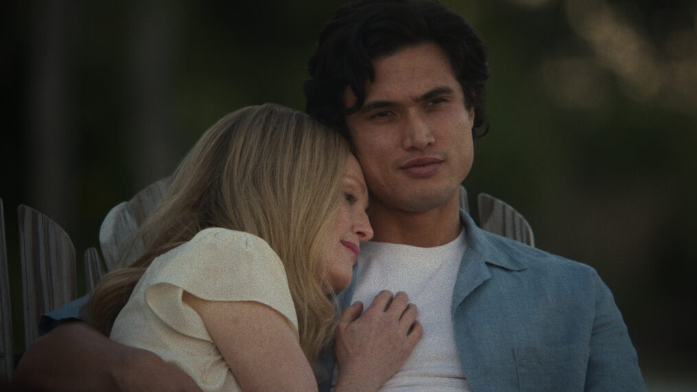 Julianne Moore as Gracie Atherton-Yoo with Charles Melton as Joe in 'May December'