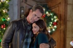 Victor Webster and Erica Cerra in 'Mystery on Mistletoe Lane'