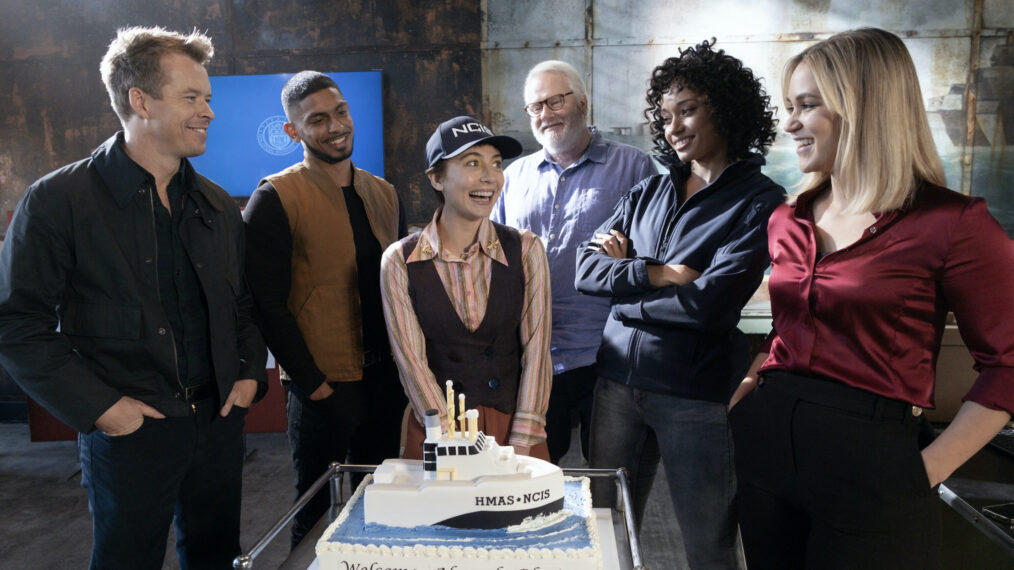 Todd Lasance, Sean Sagar, Mavournee Hazel, William McInnes, Olivia Swann, and Tuuli Narkle in 'NCIS: Sydney'