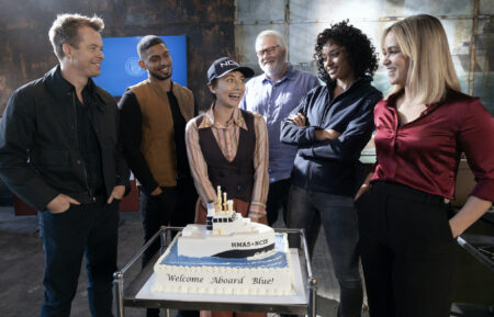 Todd Lasance, Sean Sagar, Mavournee Hazel, William McInnes, Olivia Swann, and Tuuli Narkle in 'NCIS: Sydney'