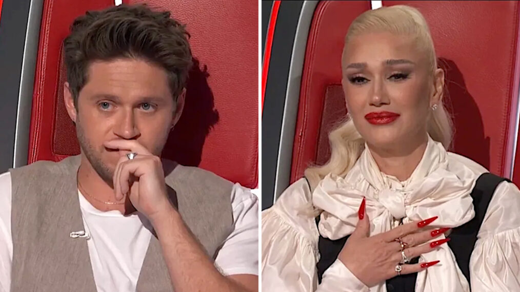 Niall Horan and Gwen Stefani on The Voice