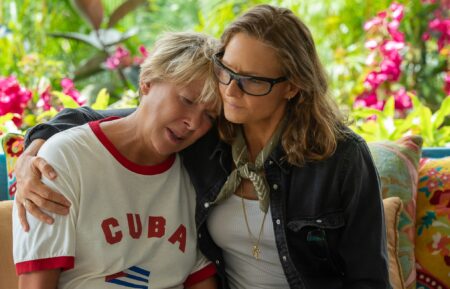 Annette Bening as Diana Nyad and Jodie Foster as Bonnie Stoll in 'Nyad'