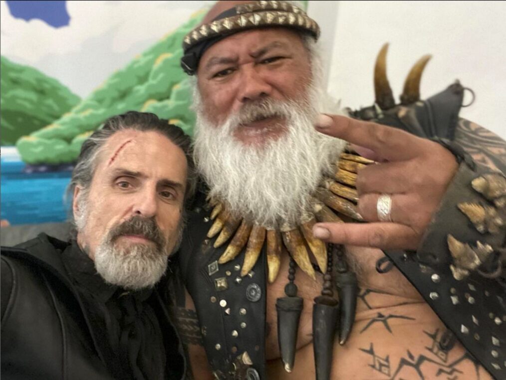 Con O'Neill and David Fane behind the scenes of 'Our Flag Means Death' Season 2