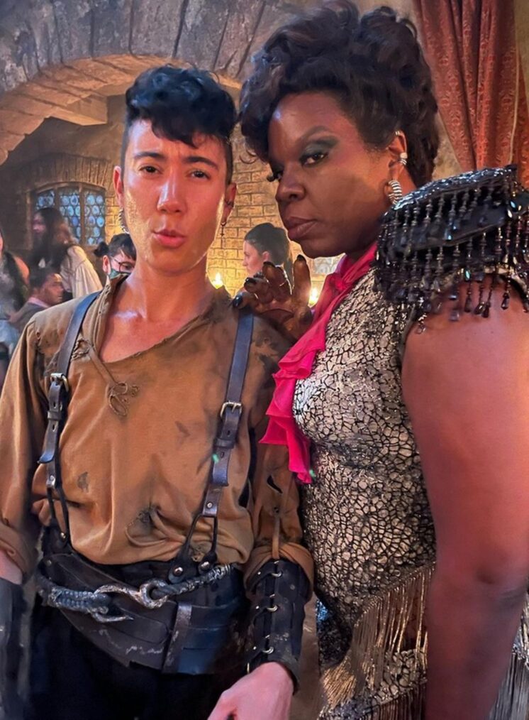 Vico Ortiz and Leslie Jones behind the scenes of 'Our Flag Means Death' Season 2