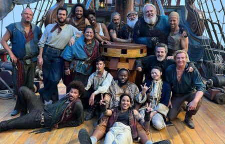 The cast of 'Our Flag Means Death' behind the scenes of Season 2