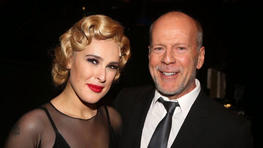Rumer Willis with her dad Bruce Willis