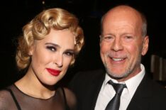 Rumer Willis with her dad Bruce Willis