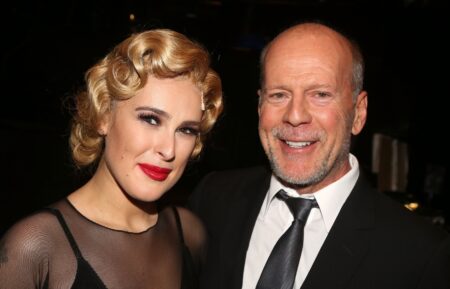 Rumer Willis with her dad Bruce Willis