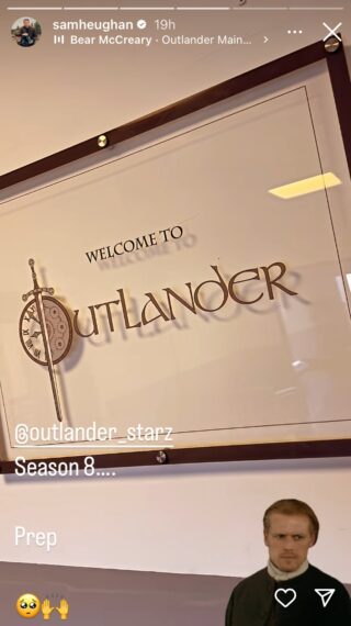Sam Heughan behind the scenes of 'Outlander' Season 8