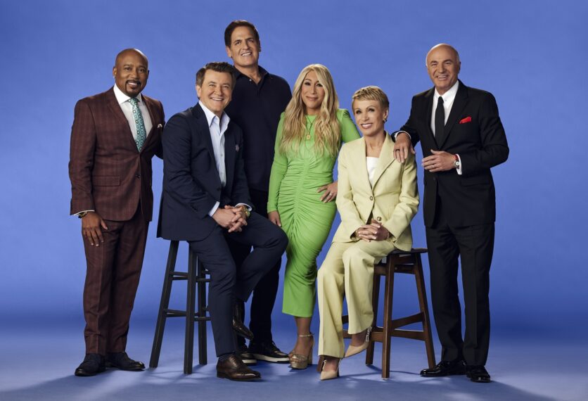 Daymond John, Robert Herjavec, Mark Cuban, Lori Greiner, Barbara Corcoran, and Kevin O'Leary for 'Shark Tank' 