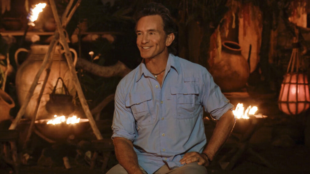 Jeff Probst in Tribal Council during 'Survivor' Season 45 Episode 8